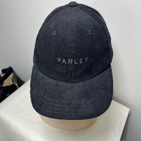 Varley Camfield Black Corduroy Baseball Cap One Size adjusting Anthropologie - Picture 4 of 11